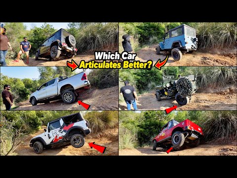 Ultimate Articulation Test Between Hilux, Jimmy, Thar, Gypsy, Major , Jeep Cj , Toyota Surf