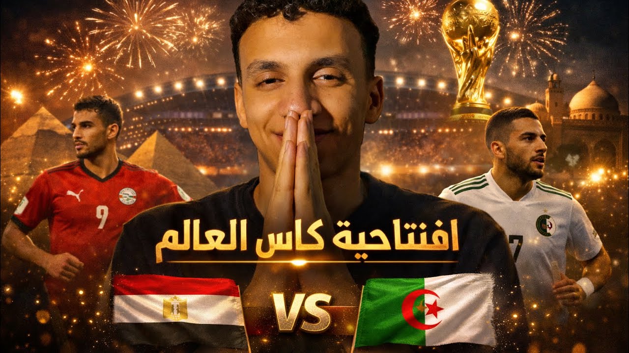  😈قمة عربية تشعل افتتاح كأس العالم | مصر × الجزائر💥 