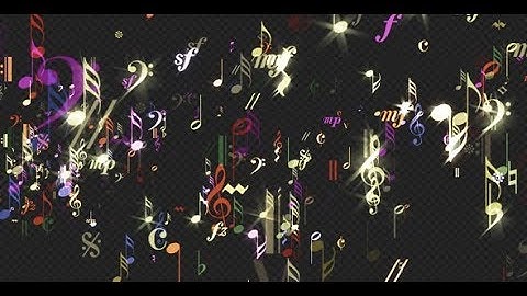 Music Notes - Rainbow Sparkling - Transparent Loop