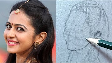 how to draw a face for beginners |  Easy Portrait Drawing Tutorial