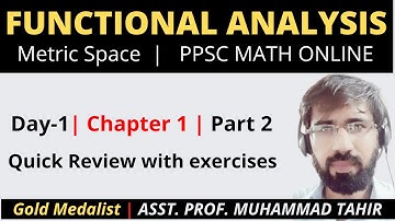 Functional Analysis|Metric Spaces Part 2| PPSC Math Online Preparation| olh math MSc | EE