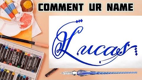Lucas Name Signature Calligraphy Status | How to Draw, Cursive Calligraphy with Cut Marker