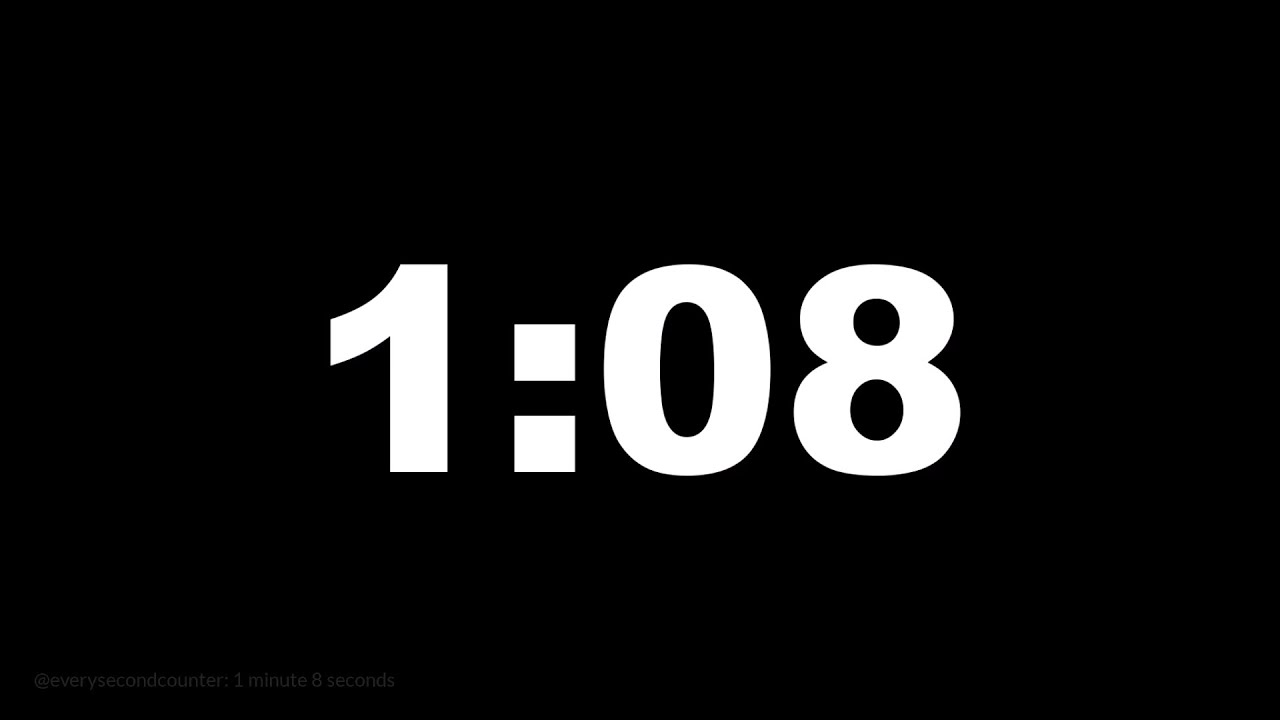 1 minute 8 seconds [68 secs] clock timer countdown || Alarm Focus