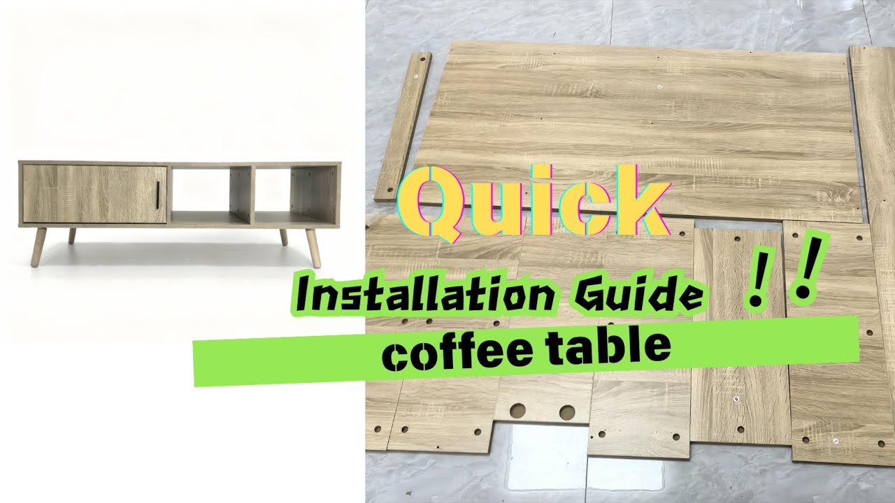 Wooden Coffee Table & TV Stand Assembly | Quick & Easy Setup Guide  