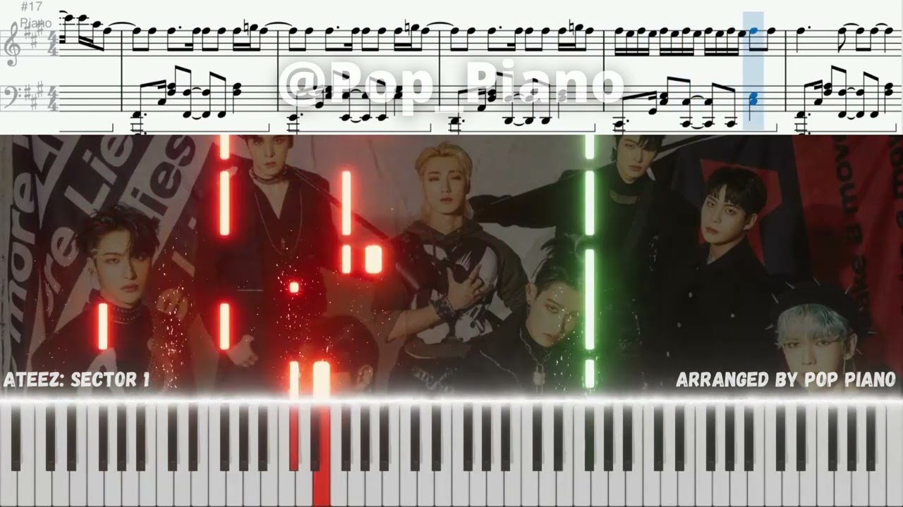 Ateez (에이티즈) Sector 1 PIANO TUTORIAL (피아노 튜토리얼)
