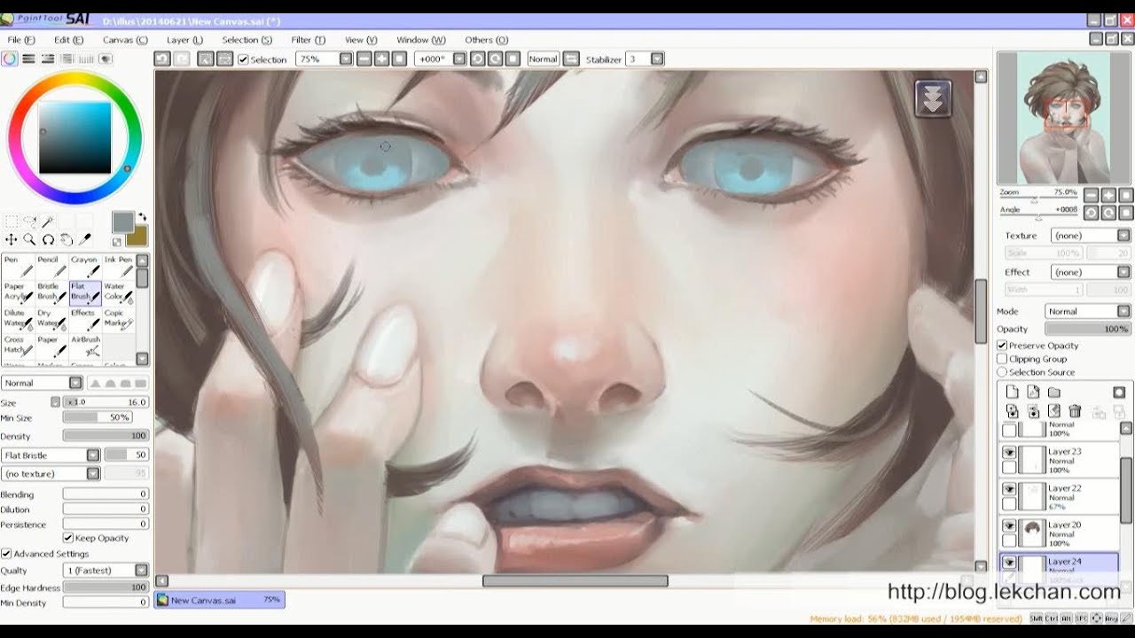 [Anonymous 33] Painting Process with Sai + Photoshop - YouTube