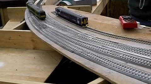 T77-V02-Central Trains Turbostar 170 + Northern 153 OO Gauge on Modern Layout