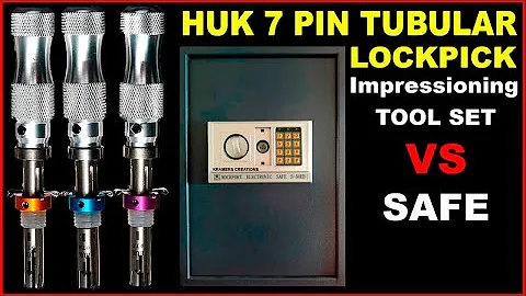 [19] HUK 7 Pin Tubular Lock Pick Impressioning Tool Set | Tubular Lockpicks VS Safe