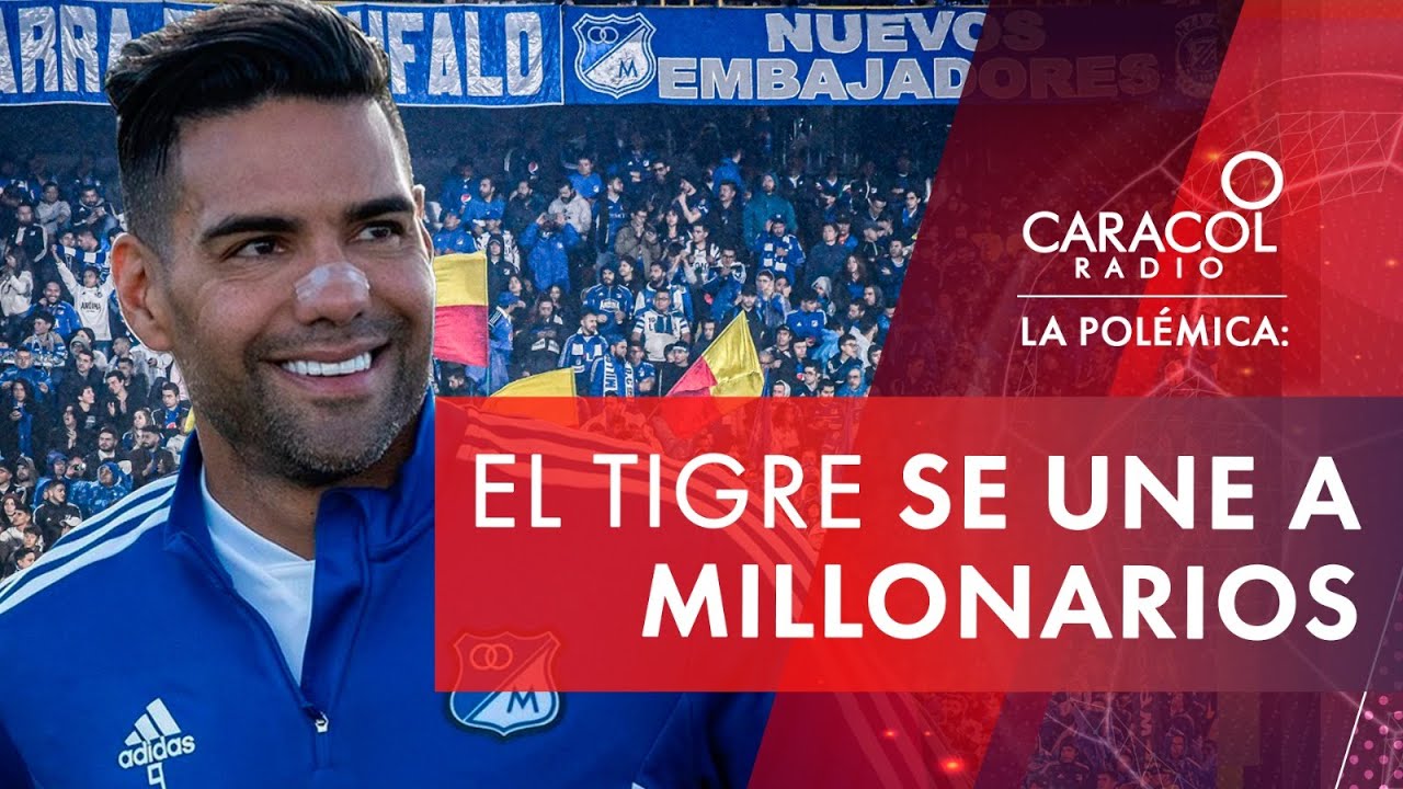 La llegada de Falcao a la concentración del equipo Millonarios ...