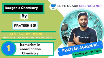 Isomerism in Coordination Chemistry  | CSIR-UGC NET | Prateek Agarwal