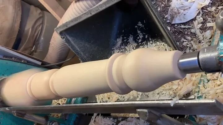 Woodturning a Farmhouse table leg by @woodturner21