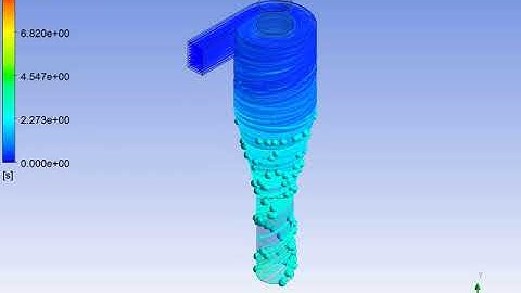 Cyclone separator simulation for Escape boundary condition