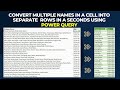 ✨💥👀👌 Convert Multiple Names in a Cell into Separate Rows in Seconds Using Power Query | Hindi