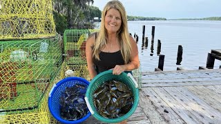 Crabbing in the River TUGTRASH style! *Family, Friends and Food*