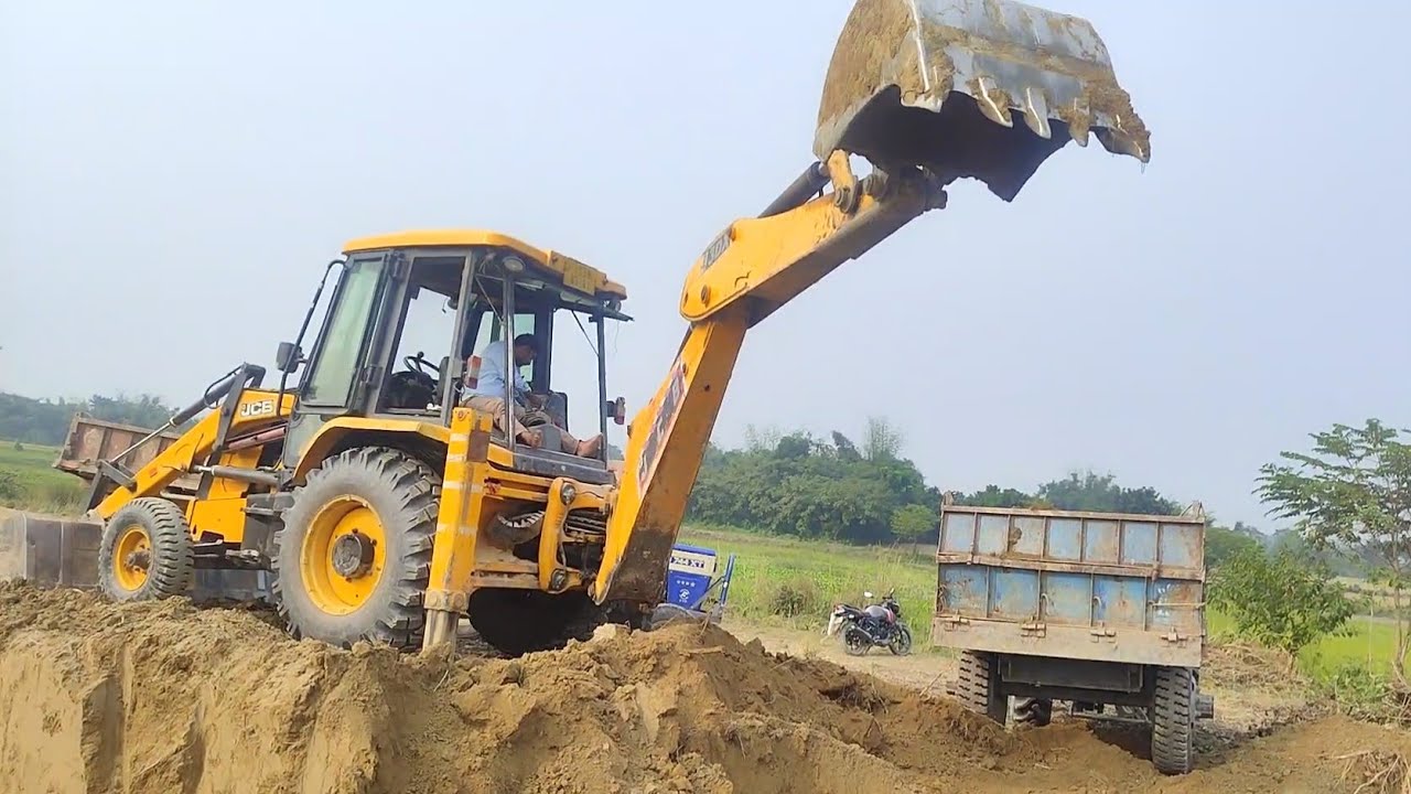 Double Delivery Mitti load tractor JCB Notun video YouTube