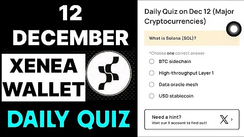 Xenea Wallet Quiz Answer 12 DECEMBER | Xenea Wallet Quiz 12 DEC | Xenea Wallet Voucher Code Today |