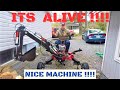 Red rocktrencherman mini towable backhoe  from princess auto  harbor freight assembly 