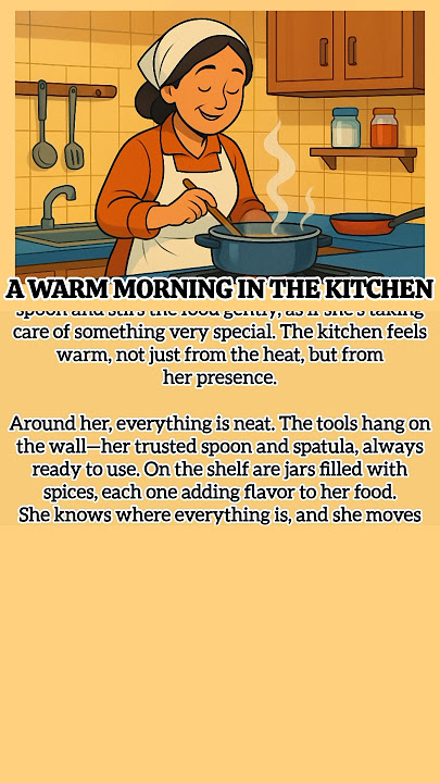 Pagi yang Hangat di Dapur!!! #bicarabahasainggris #berbicara #menceritakankisah #bahasainggris #kosakata