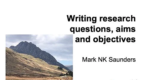 Research Questions, Aims and Objectives