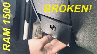 HOW TO replace parking brake release handle RAM 1500/2500/3500