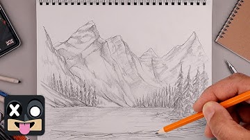 How To Draw a Mountain Landscape | Step by Step Art Lesson for Beginners