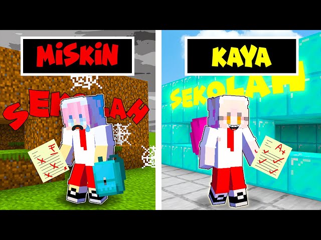 SEKOLAH MISKIN VS SEKOLAH KAYA di Minecraft ft @BANGJBLOX class=