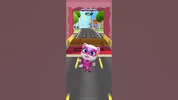 Talking Tom Hero Dash - Talking Angela in rush hour - run for 30 seconds without crashing #shorts