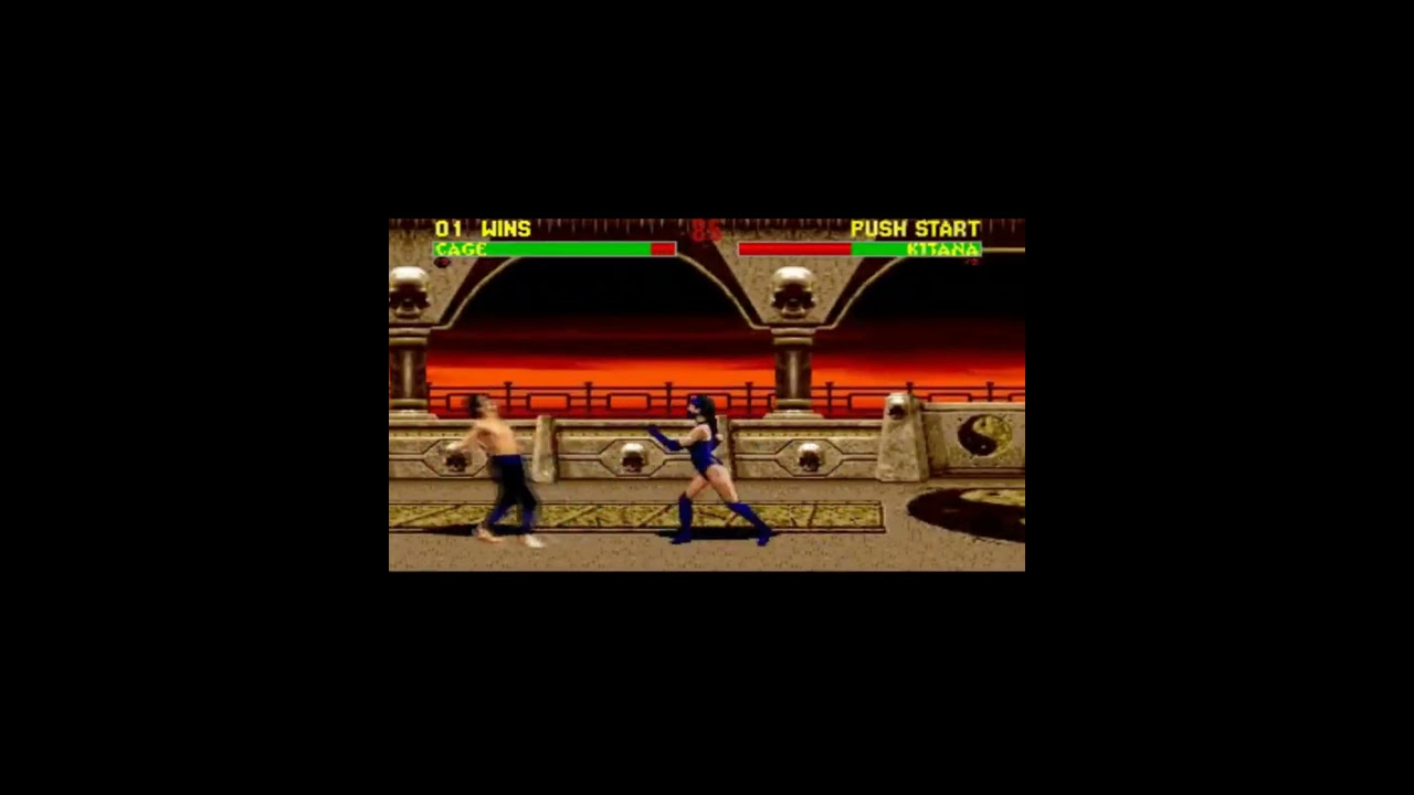 SEGA - Mortal Kombat II ( Hack ver. ) JohnyCage vs Kitana + Babality - Мортал Комбат II