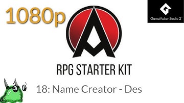 GameMaker Studio 2: RPG Starter Kit #18 Name Creator - Des