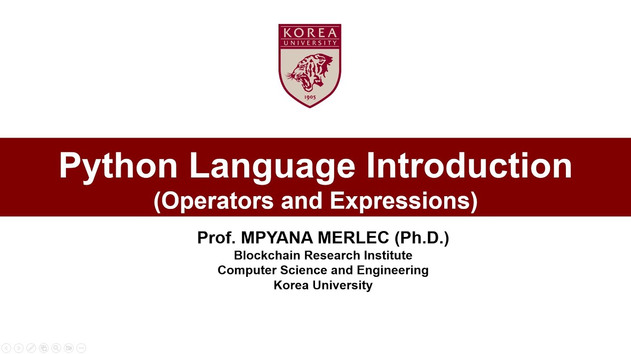 2. Python Programming Basics: Operators and Expressions - YouTube