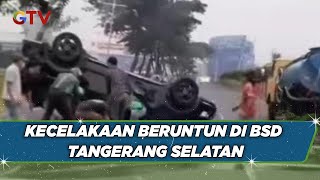 Gagal Menyalip Truk, Pengendara Alami Kecelakaan Beruntun di BSD Tangerang Selatan - BIM 26/07