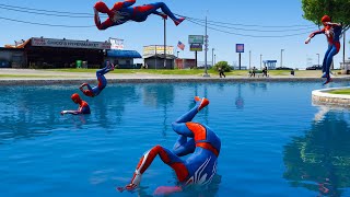 Gta 5 Water Ragdolls | Spiderman Jumps/Fails Ep.18 (Funny Moments)