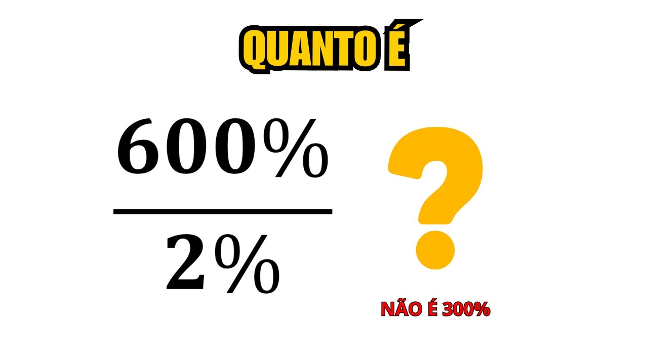What is 600% divided by 2%? The answer will shock you