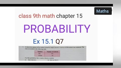 class 9th chapter 15 | probability | Ex 15.1 Q7 | lecture 8 | goa board
