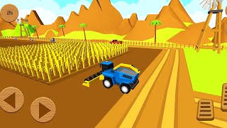 Blocky Plow Farming Harvester 3 : Simulator Fields - Harvest Corn | Android / Ios GamePlay FHD screenshot 4