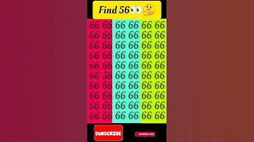 Find 56 and comment 👀🤔🧐 #shorts #spot #eyetest #exam #trending #findthenumber #find #eye #quiz #like