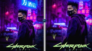 Cyberpunk 2077 Hight Manipulation Photo Editing in PS CC Mobile App | Cyberpunk Photo Editing