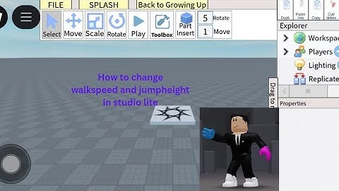How to change walkspeed and jumpheight in studio lite by  @Salesmanssimpletutorials
