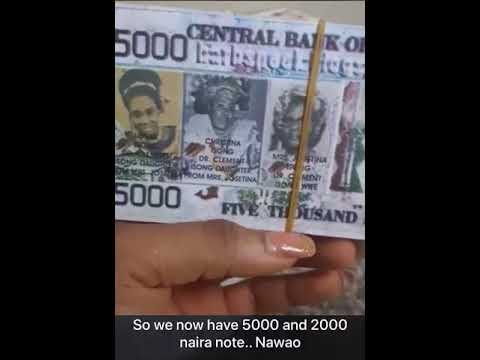 Nigeria 5000  and 2000 naira notes see what it looks like