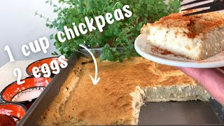 With 1 cup of chickpeas and 2 eggs try this AMAZING recipe! Low in calories, delicious and CHEAP