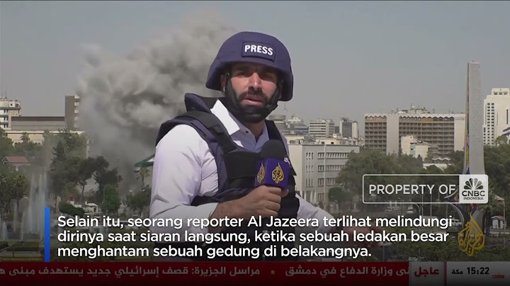 Detik-detik Bom Israel Terekam Siaran Langsung TV di Suriah