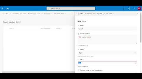 Microsoft Lists Issue Tracker Demo