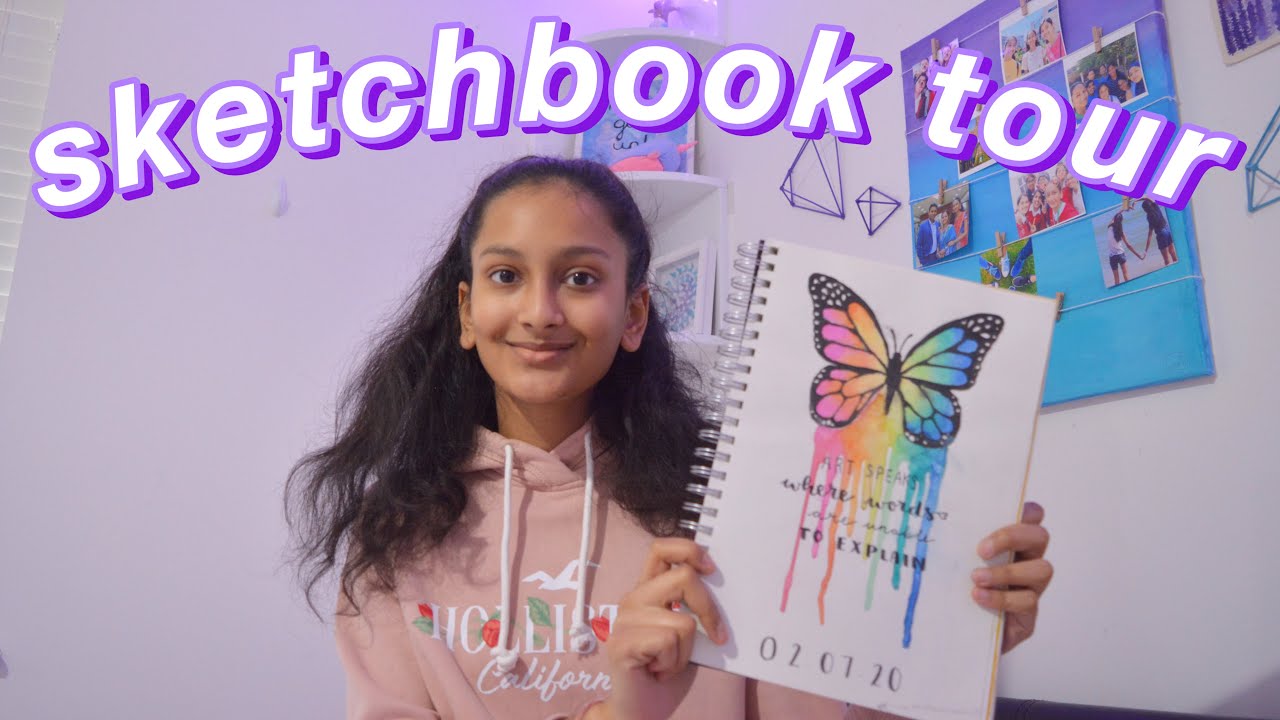 sketchbook tour 2021! my artwork as a 14-15 year old + art ideas