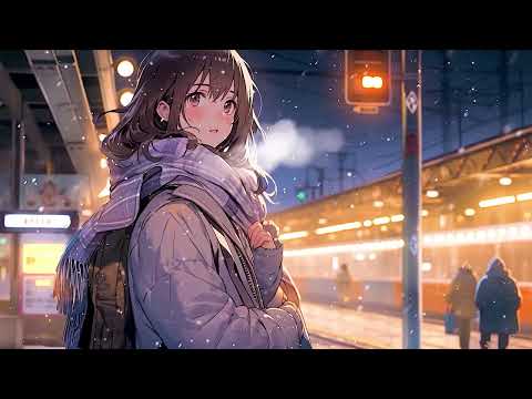 Waiting For Last Night Train 🚋 Winter Lofi 2024 🚋 Night Lofi Playlist To Calm Down And Feel Peaceful