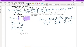 6.3 Parametric Equations and Motion notes part 1