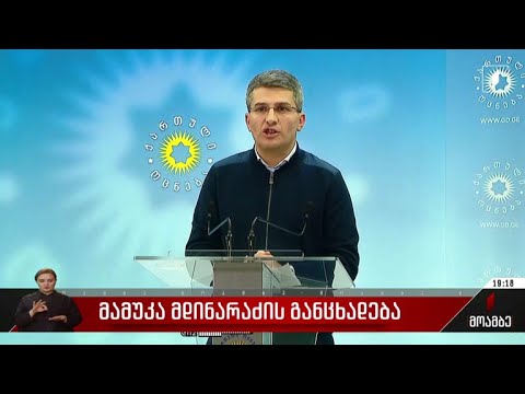 მამუკა მდინარაძის განცხადება