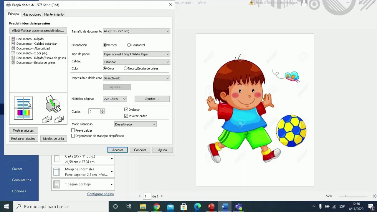 ¿Como ampliar una imagen en hoja tamaño A4? - YouTube
