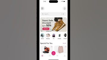E-Commerce App Complete UI Design With Flutter | Part 1 Home Screen And Bottom Navigation Bar#shorts