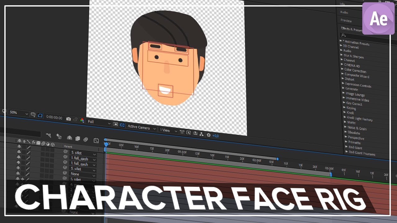 Face Rig / Animation - After Effects Character Animation Tutorial - YouTube