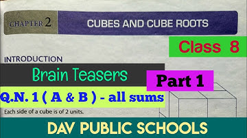DAV class 8 maths chapter 2 brain teasers Q.N. 1(A & B ) - all questions